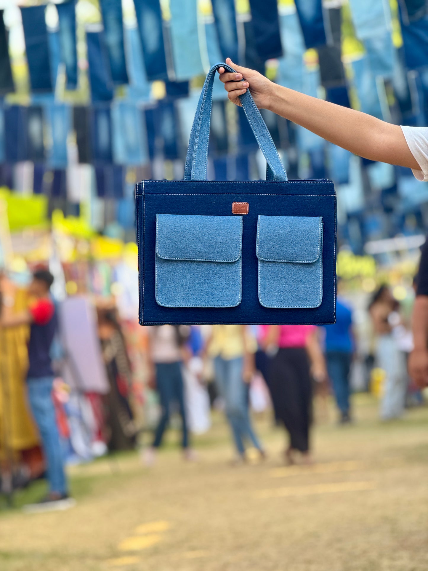 Denim Dusk Tote Bag