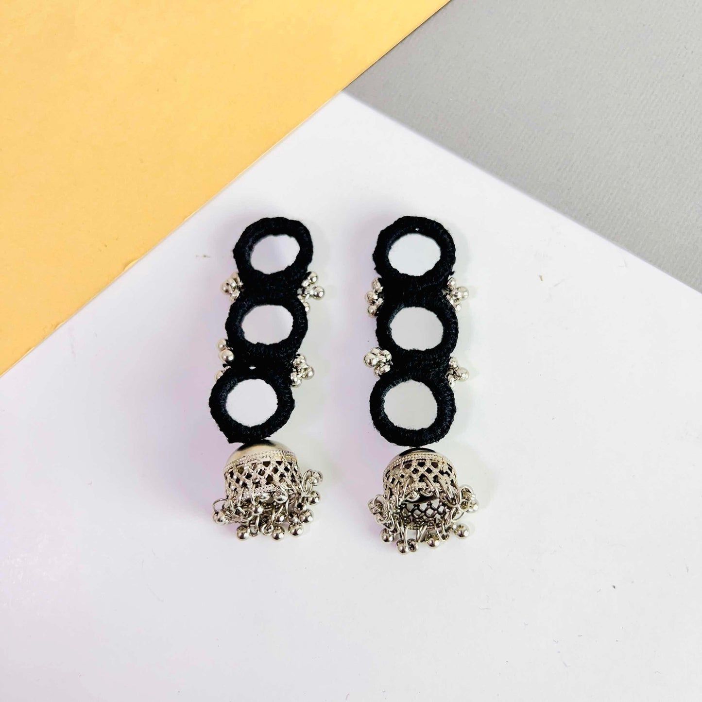 Mirror Black Earring