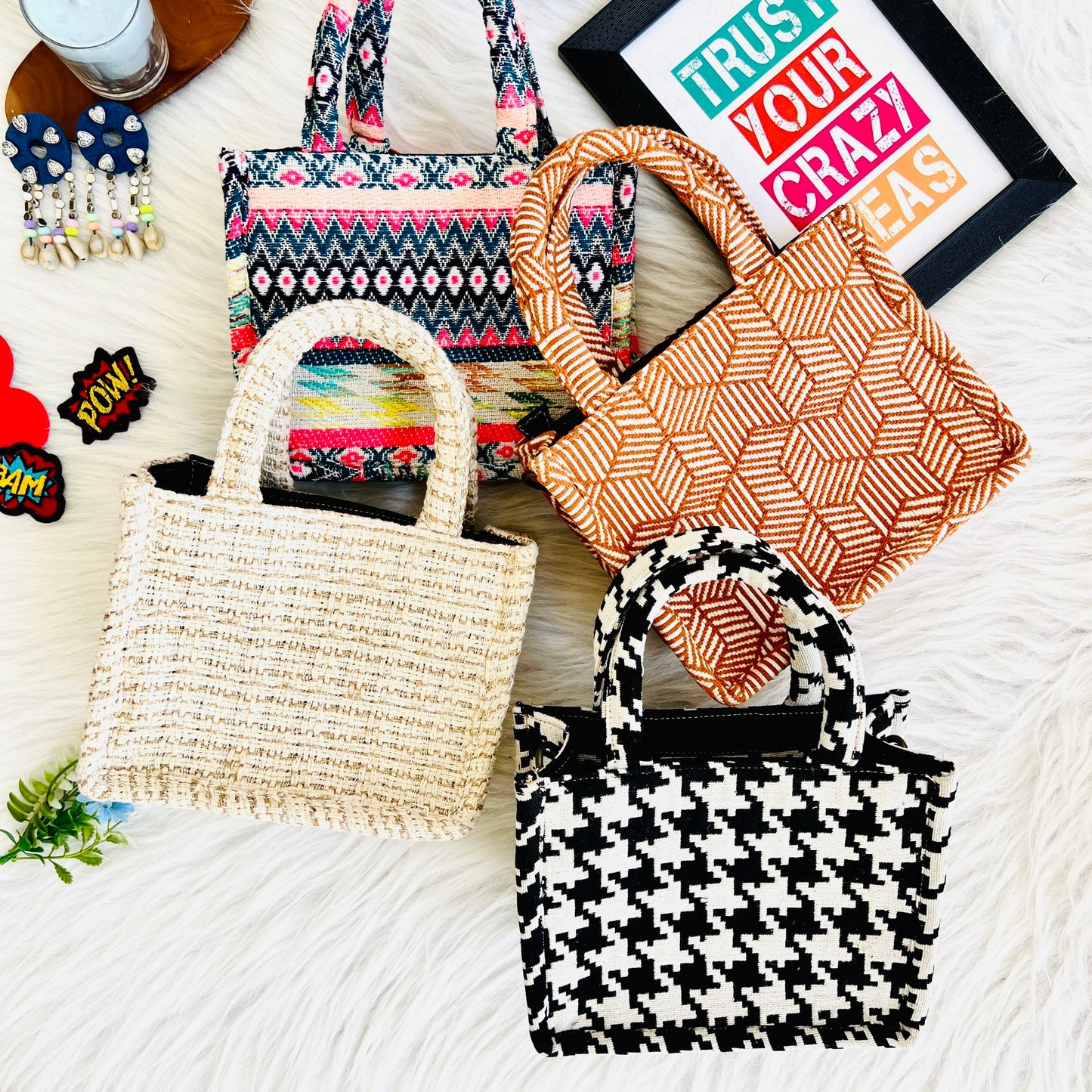 Abstract Mini Sling Bag