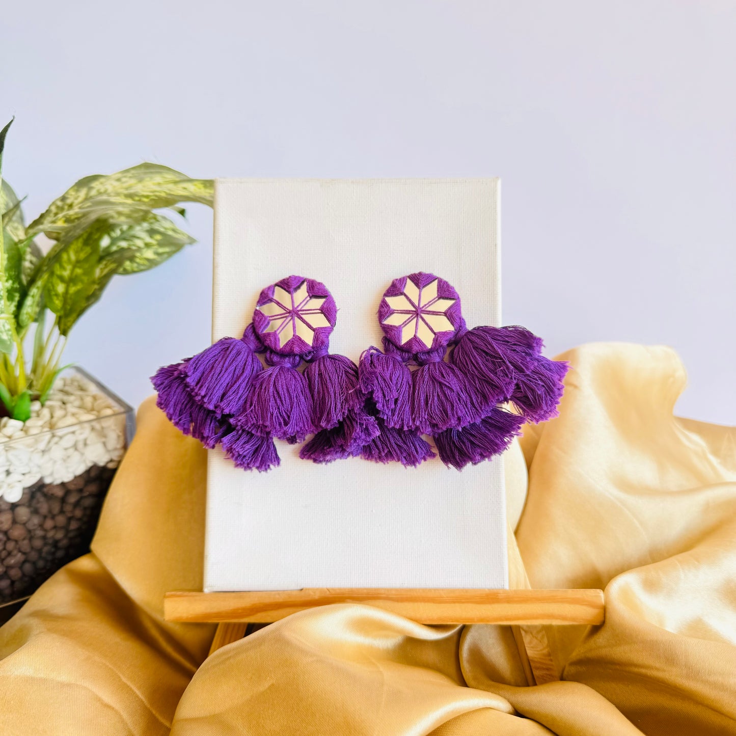 Mirror Purple Earring