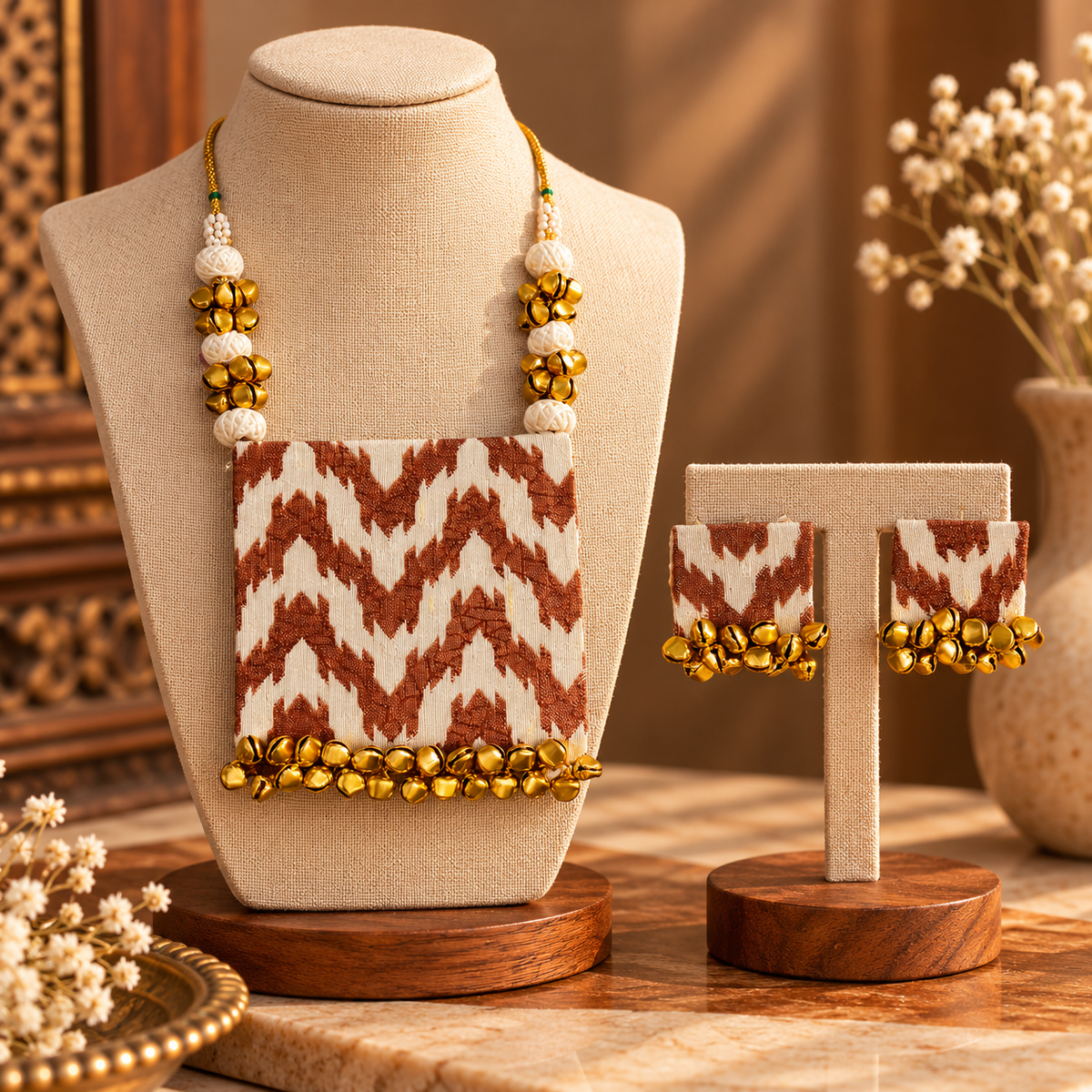 Ikat Cream Set