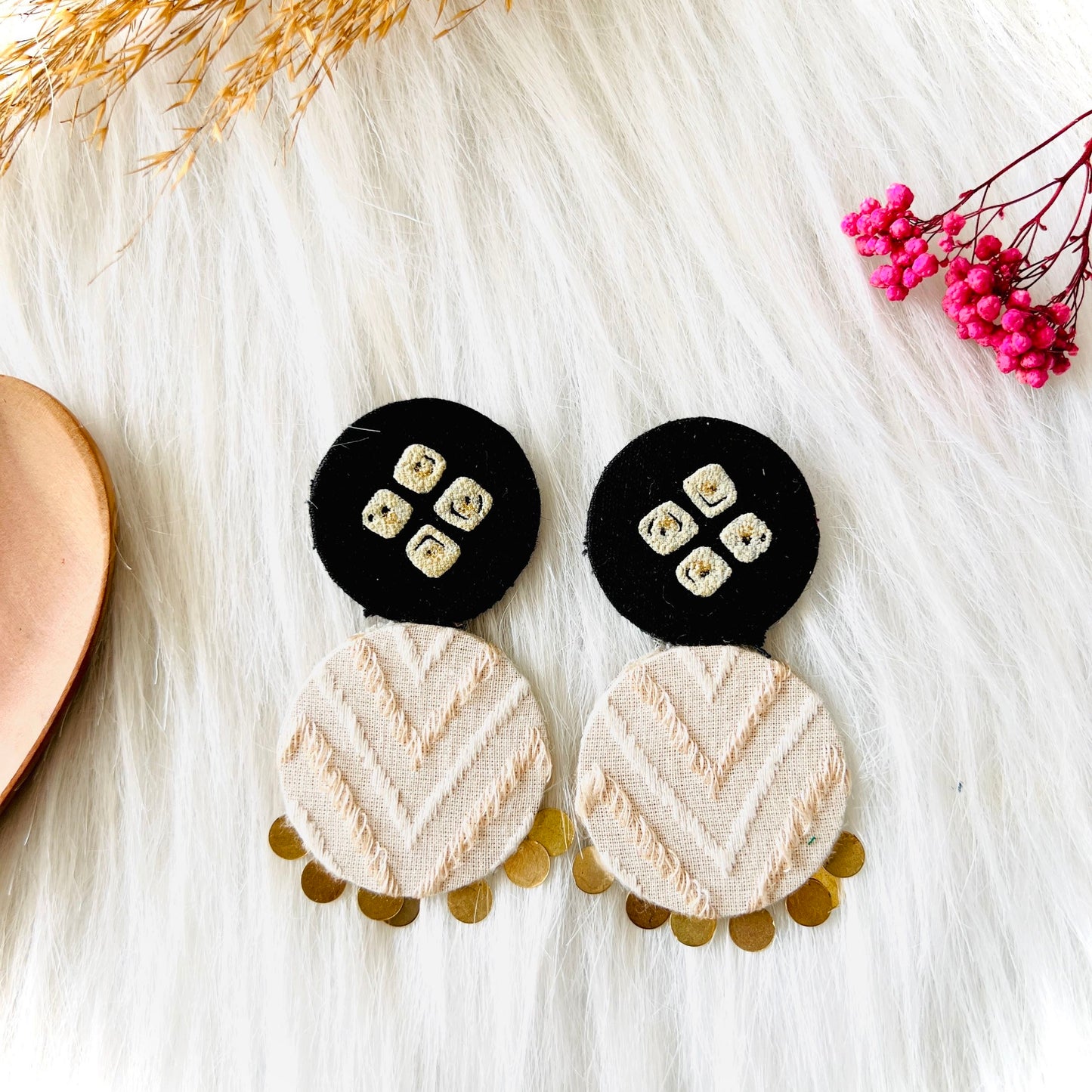 Rose Gold Coin Earring