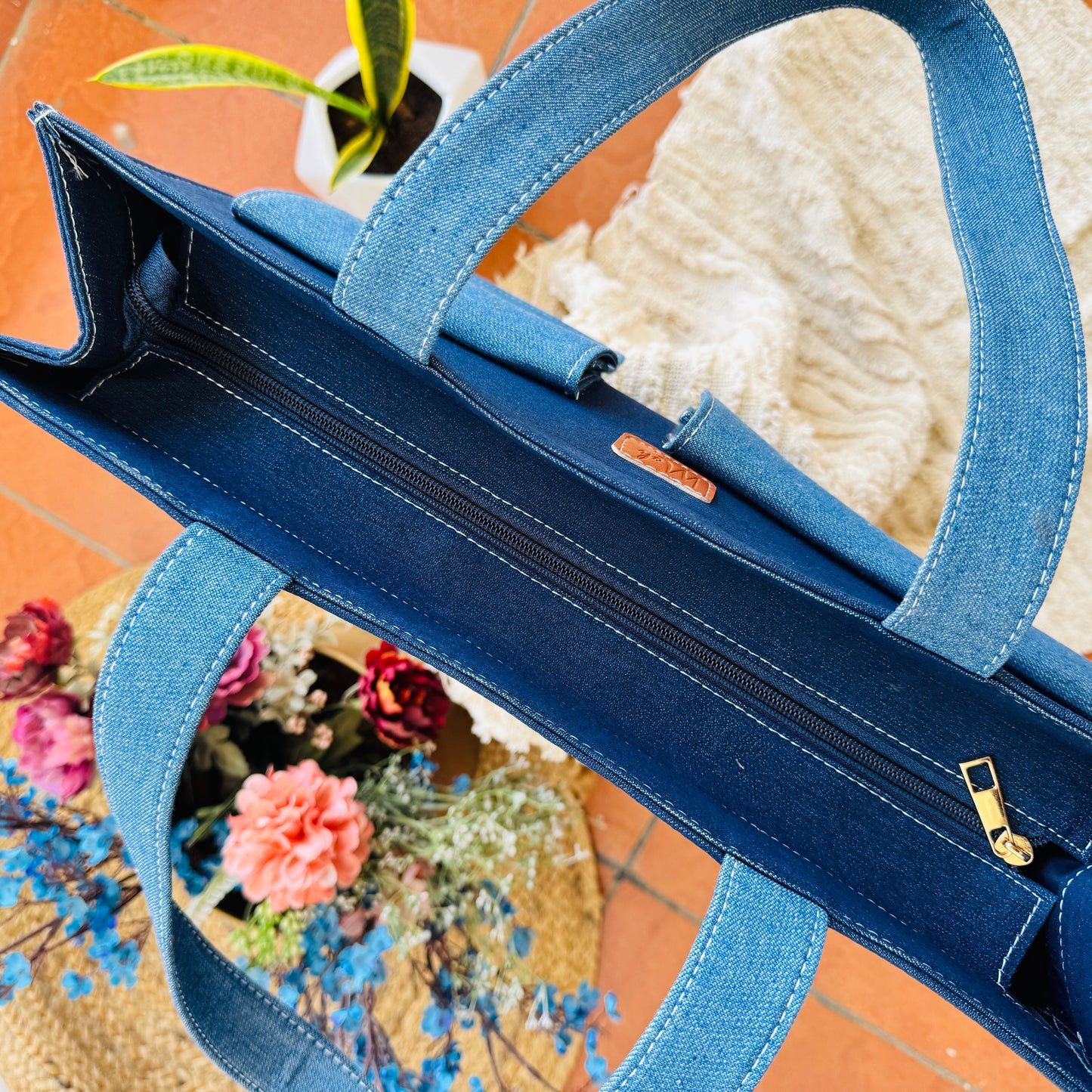 Denim Dusk Tote Bag