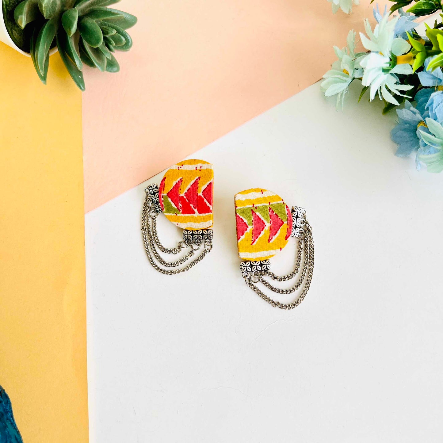 Yellow Silver Earring