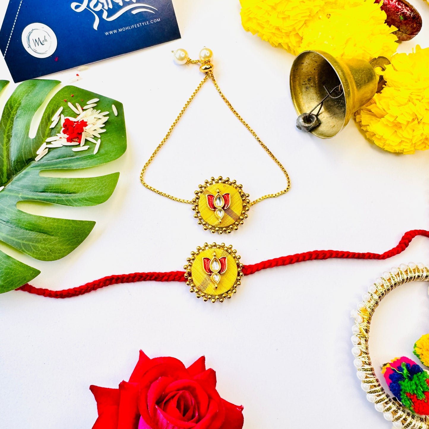 Lotus Rakhi + Lumba