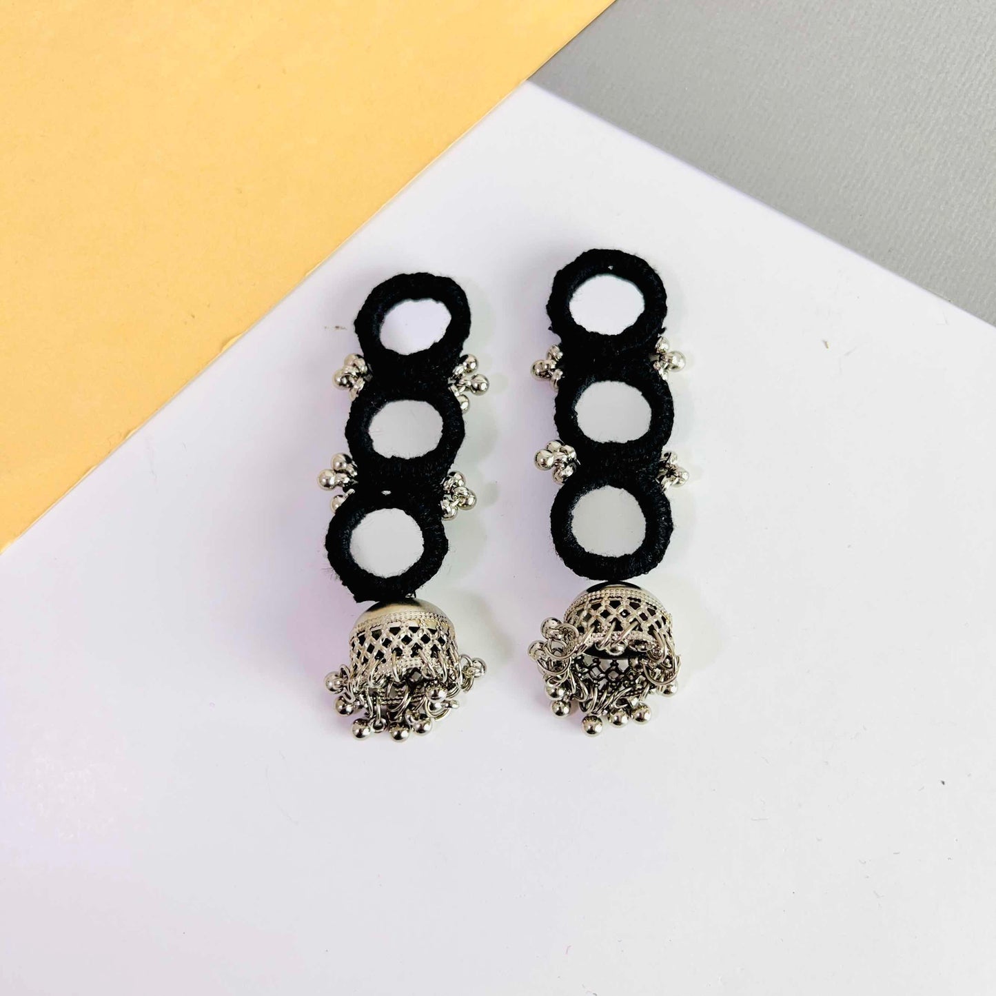 Mirror Black Earring