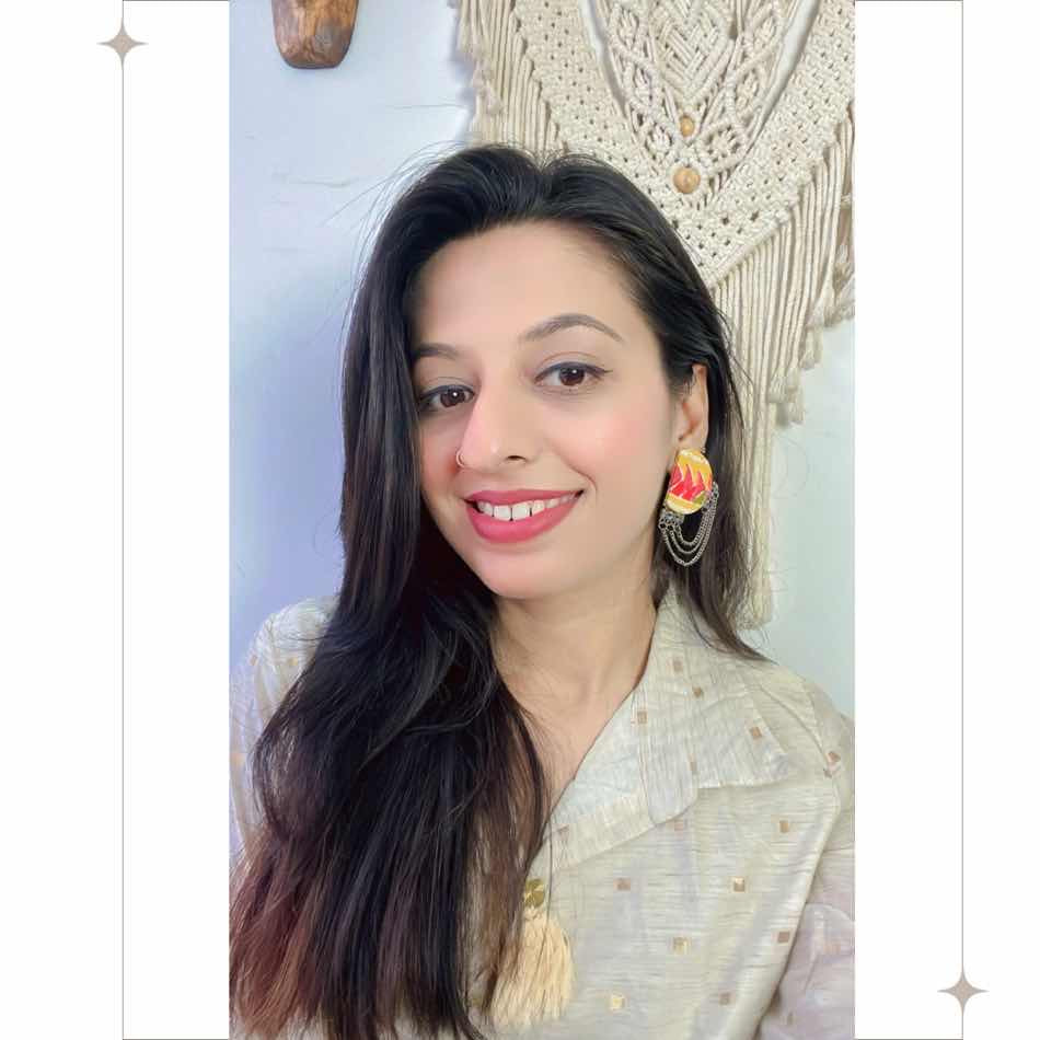 Yellow Silver Earring