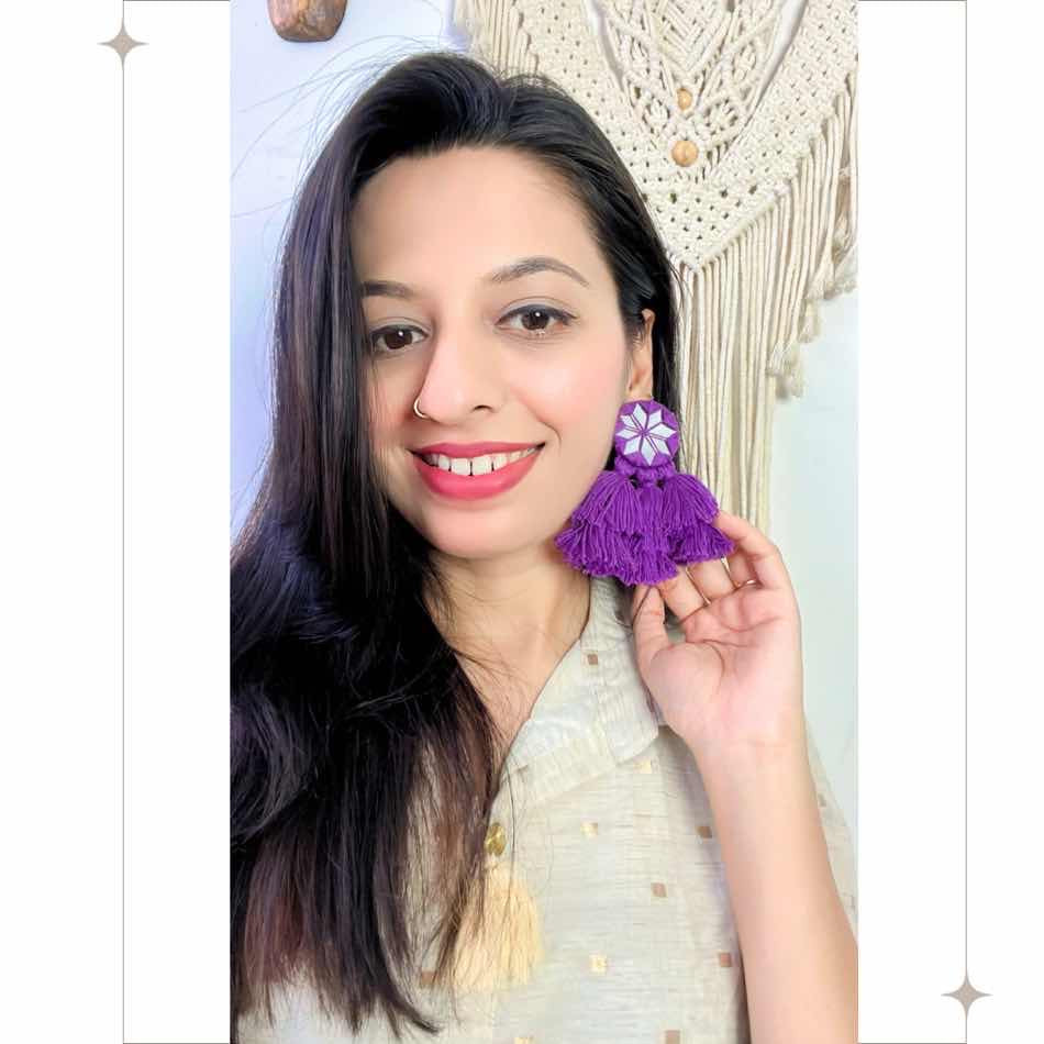 Mirror Purple Earring