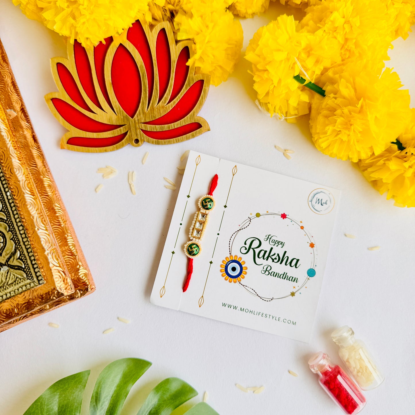 Swastik Rakhi + Lumba