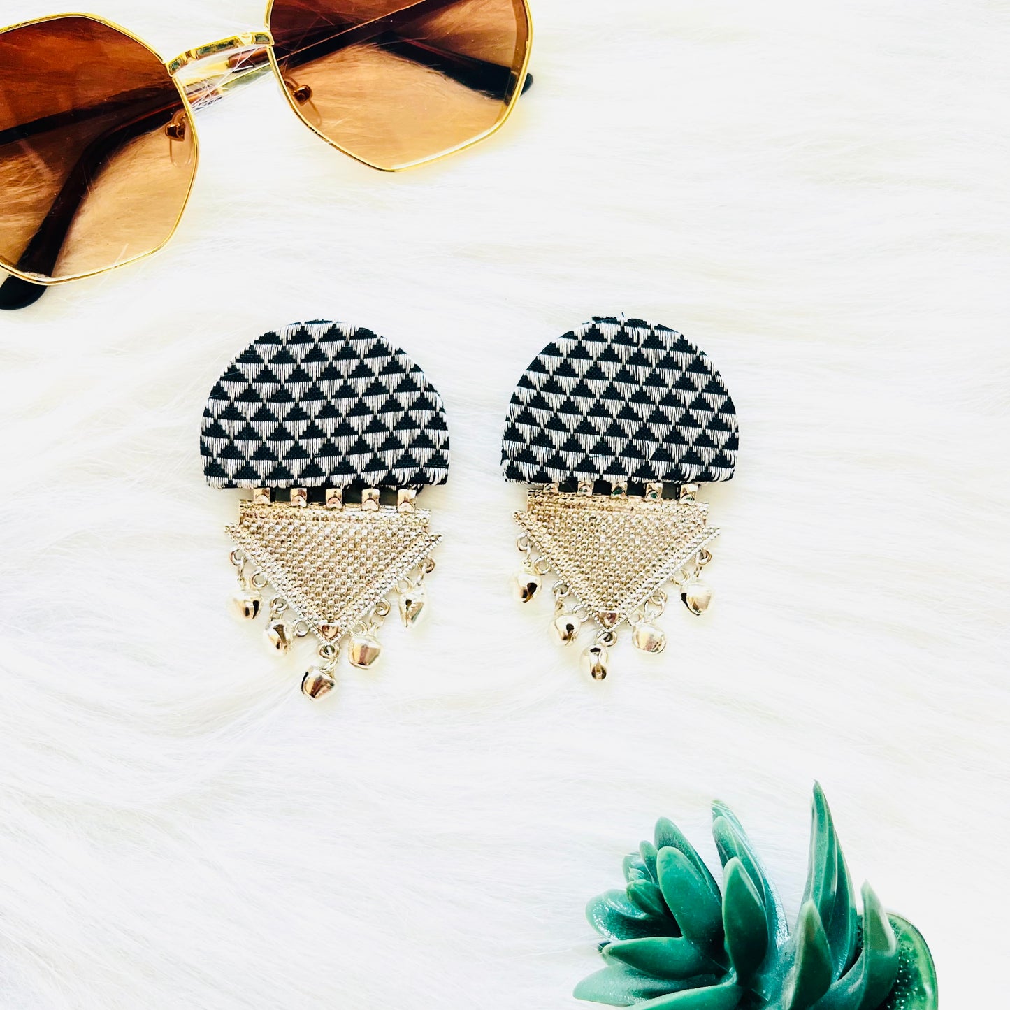 Grey khun Earring