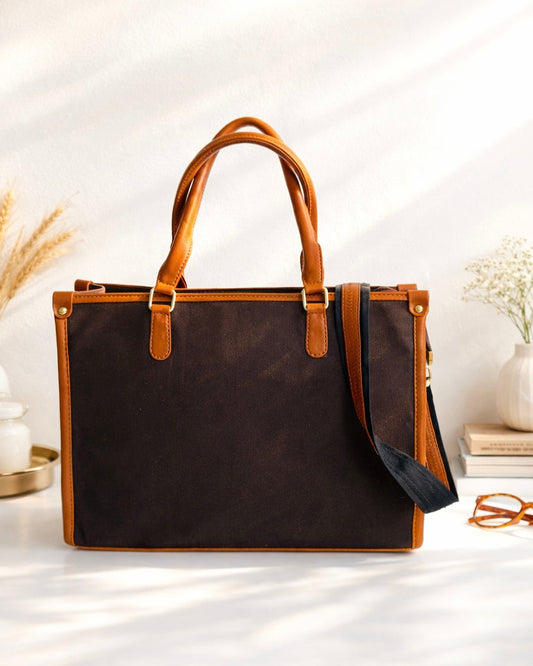 Brown Canvas Tote Bag