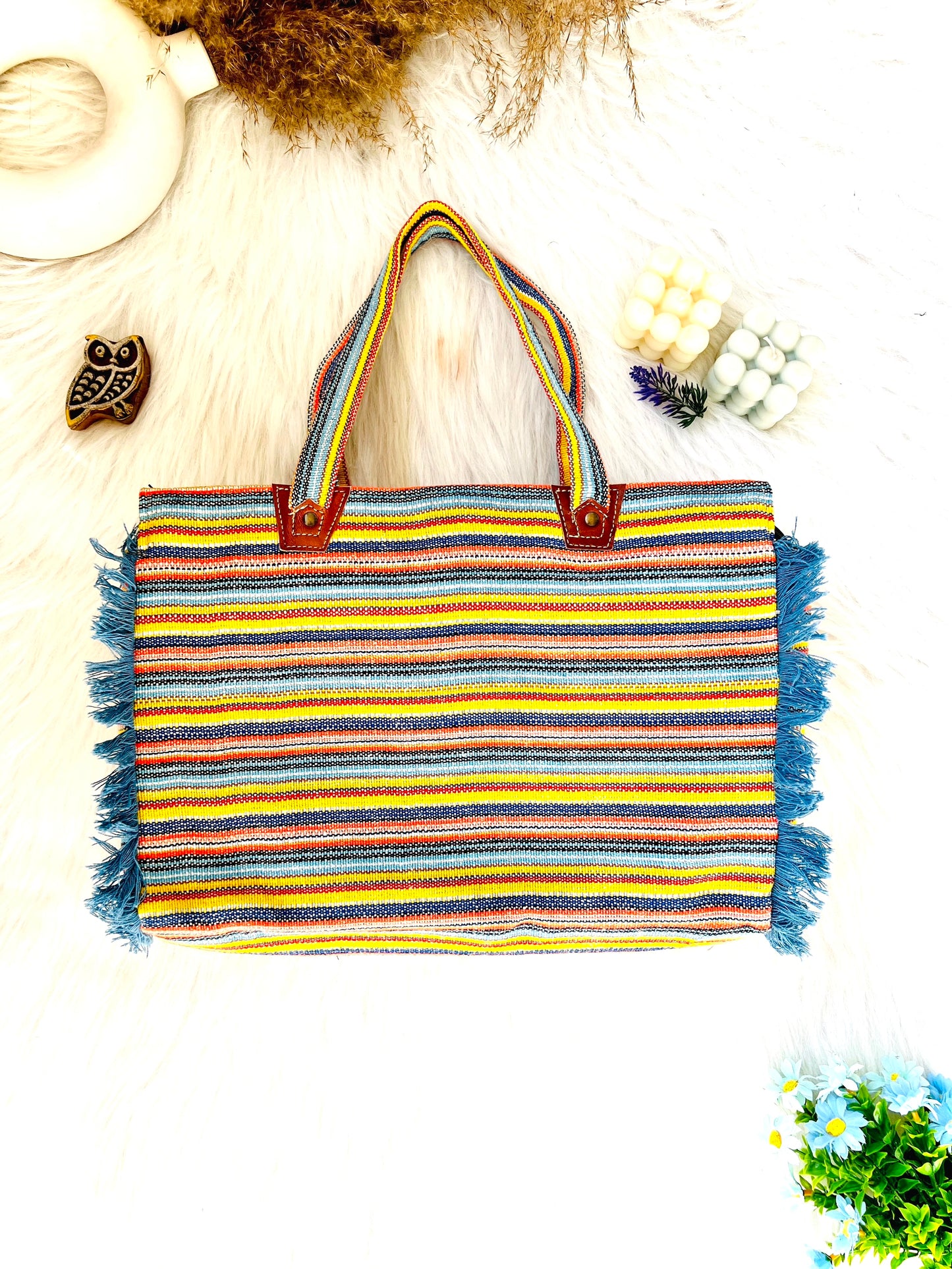 Rainbow Fringe Laptop Bag