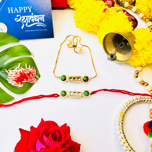Swastik Rakhi + Lumba