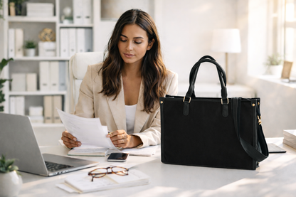 Black Canvas Tote Bag