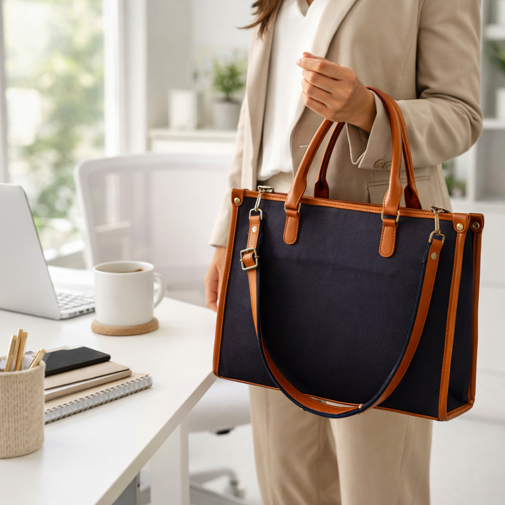 Brown Canvas Tote Bag