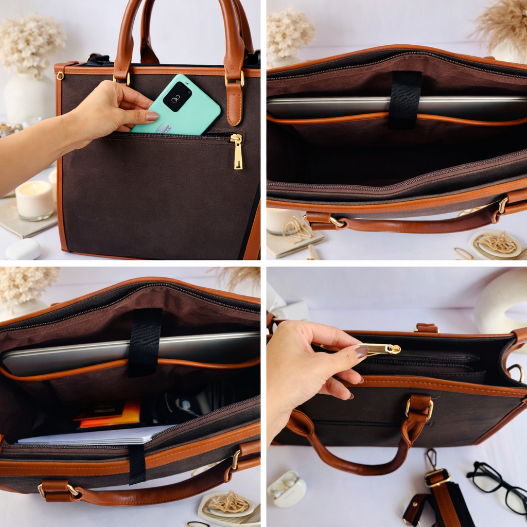 Brown Canvas Tote Bag