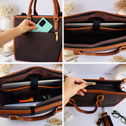 Brown Canvas Tote Bag