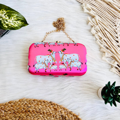 Cow Clutch Pink