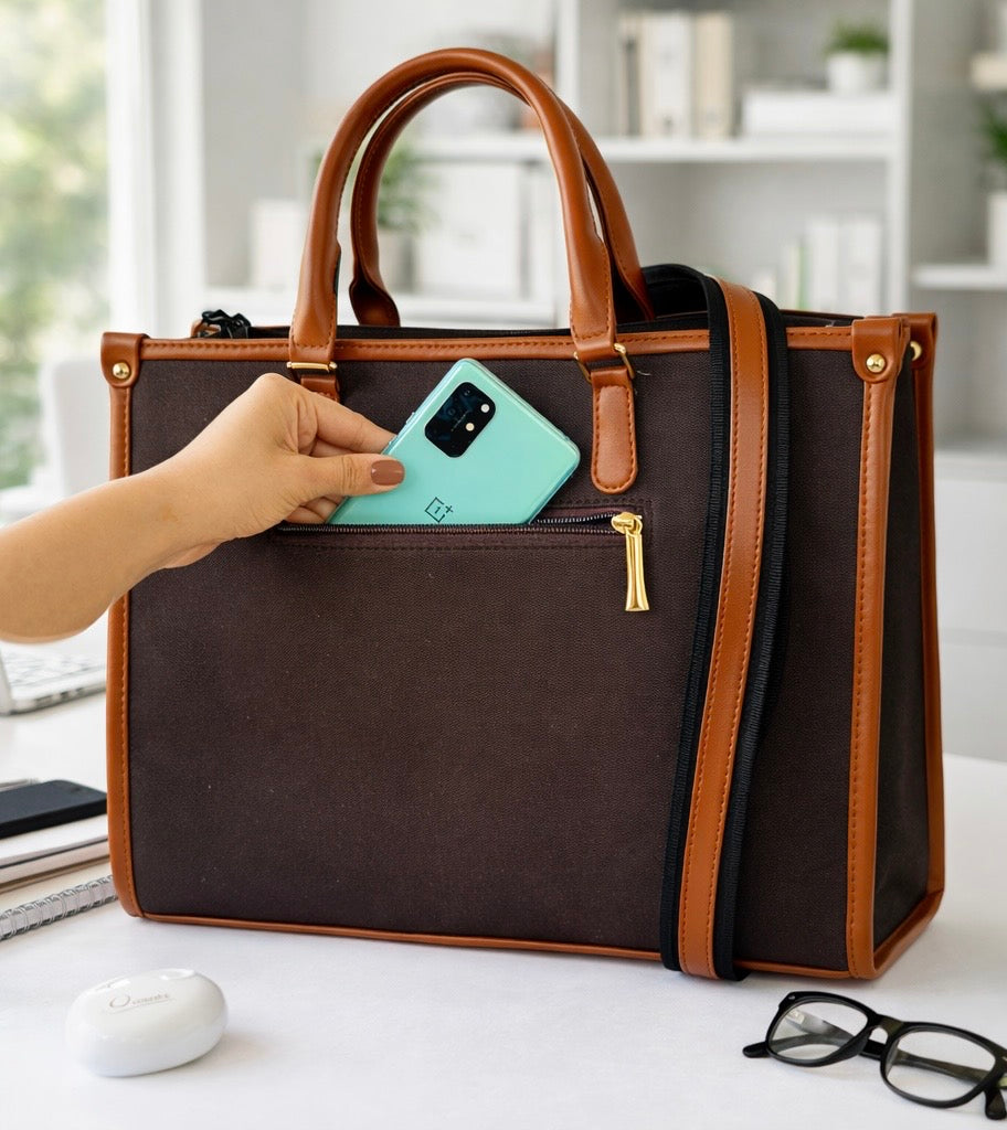 Brown Canvas Tote Bag