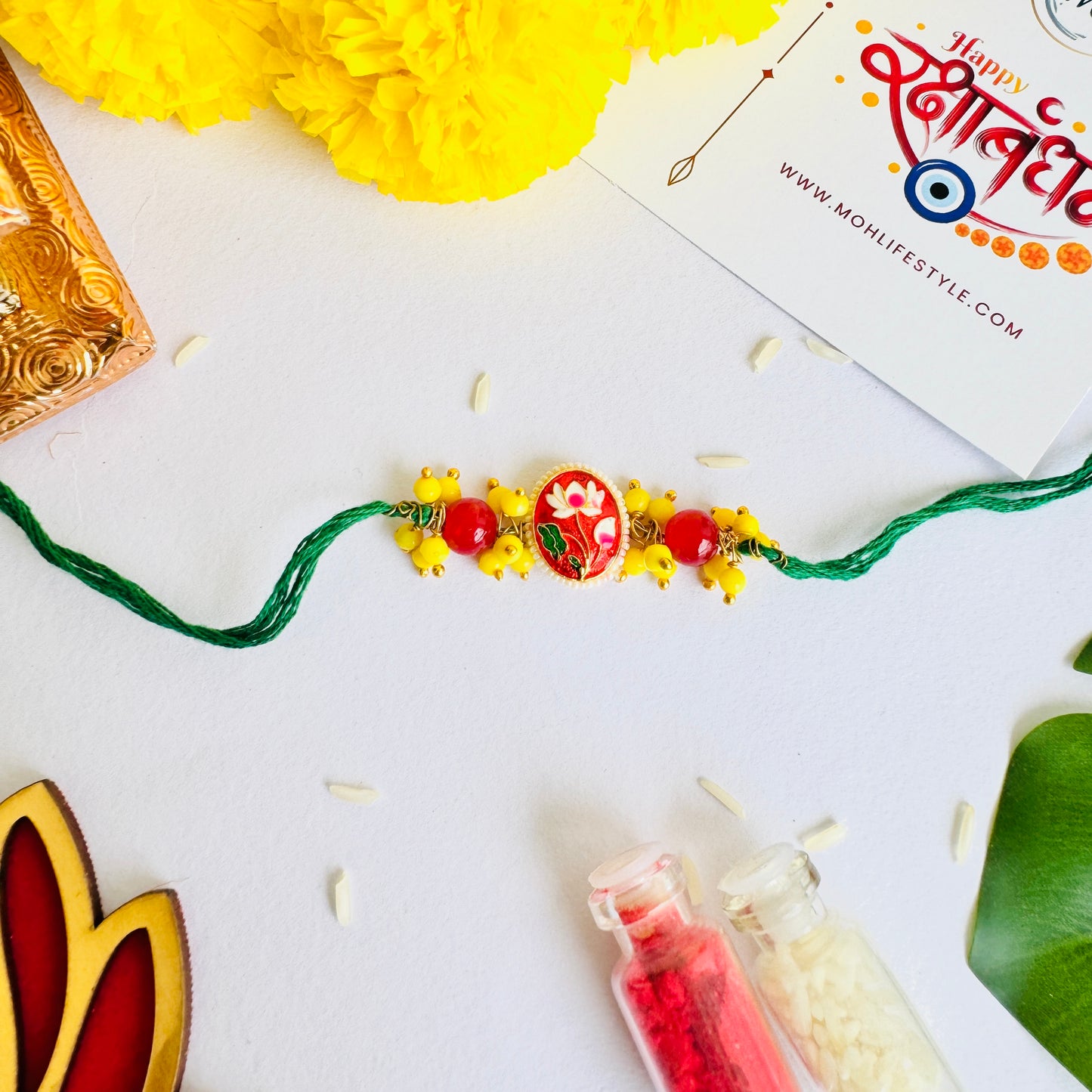 Red Floral Rakhi