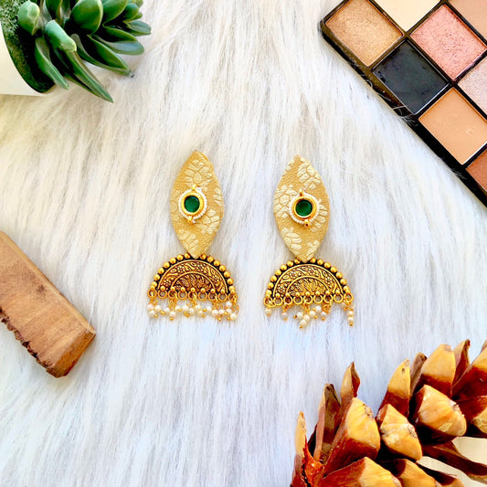 Brocade Kundan Earring