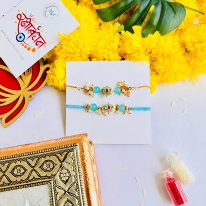 Lotus Cluster Rakhi + Lumba