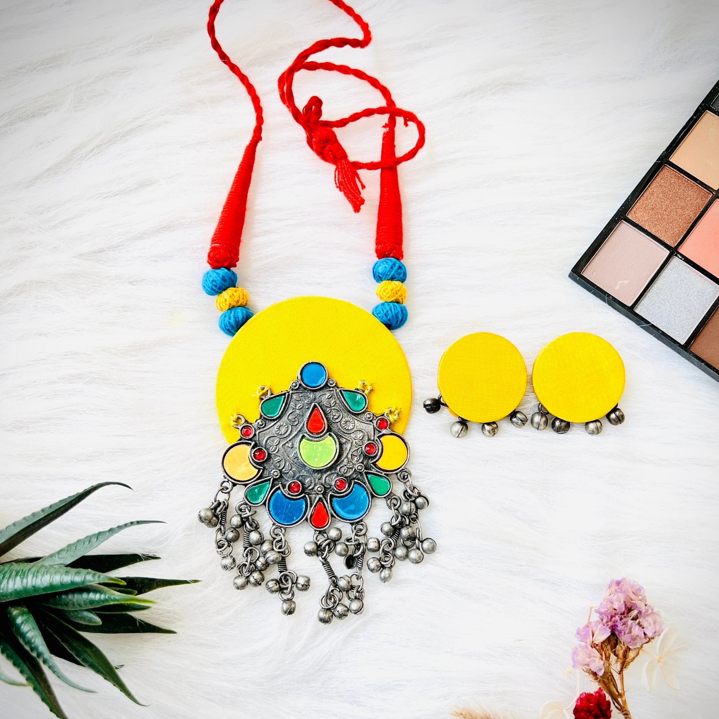 Mirror Afghani Set Yellow