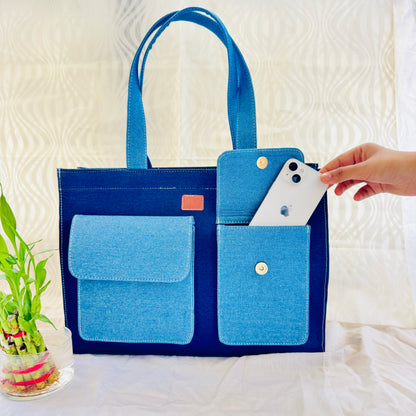 Blue Depth Tote Bag