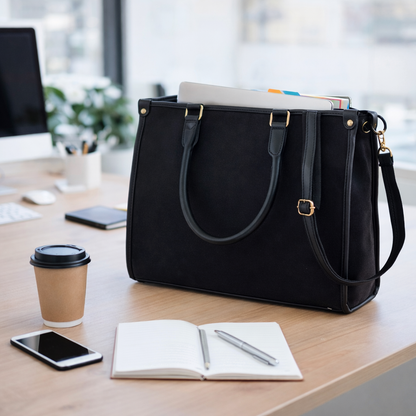 Black Canvas Tote Bag