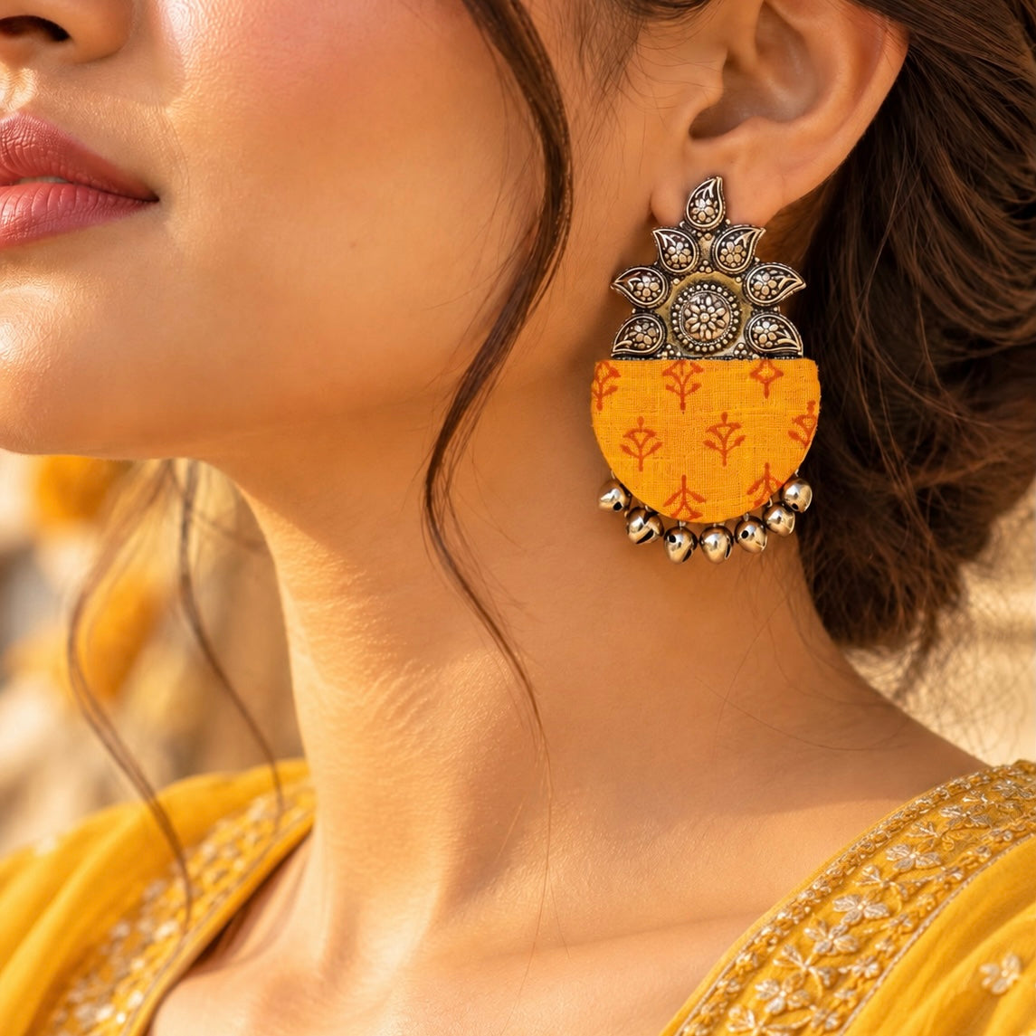 Yellow Leaf Earing