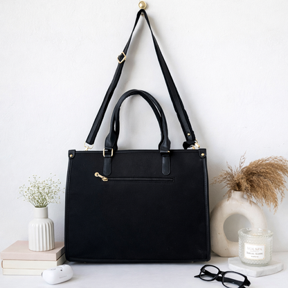 Black Canvas Tote Bag