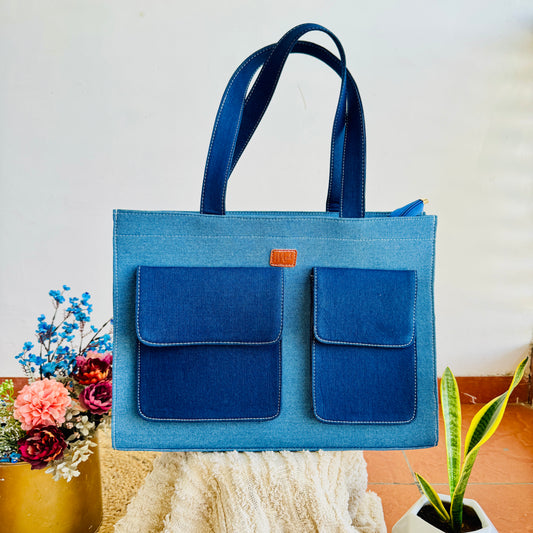 Blue Depth Tote Bag