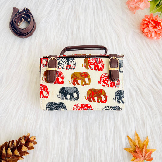 Red Elephant Box sling Bag