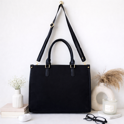 Black Canvas Tote Bag