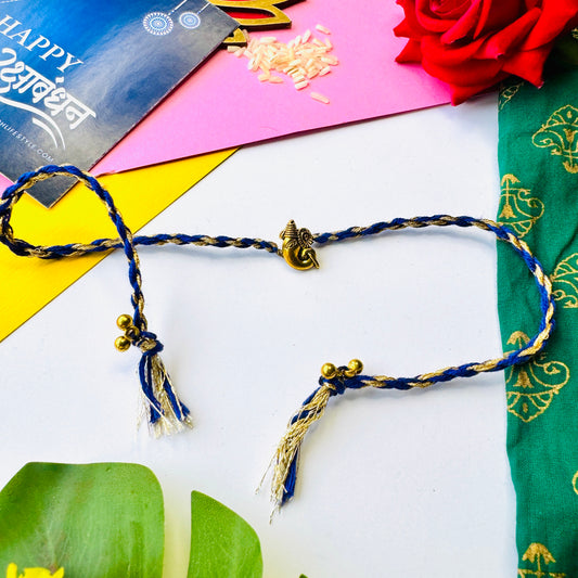 Ganesha Golden Rakhi