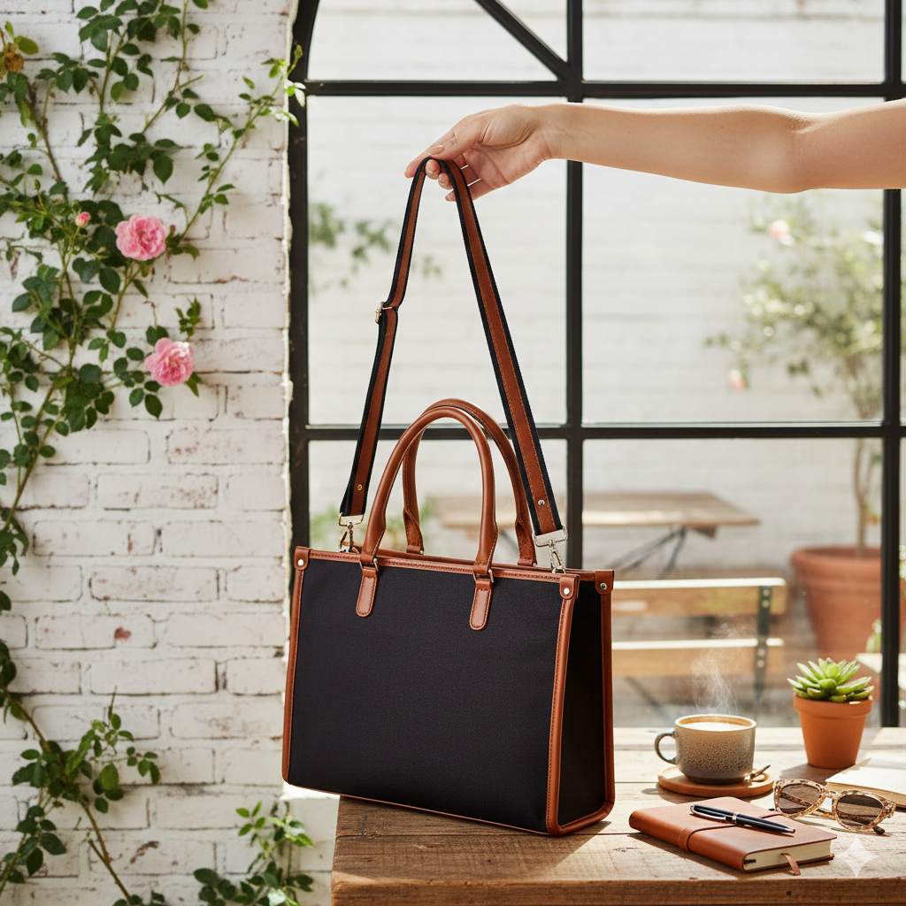 Brown Canvas Tote Bag