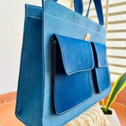 Blue Depth Tote Bag