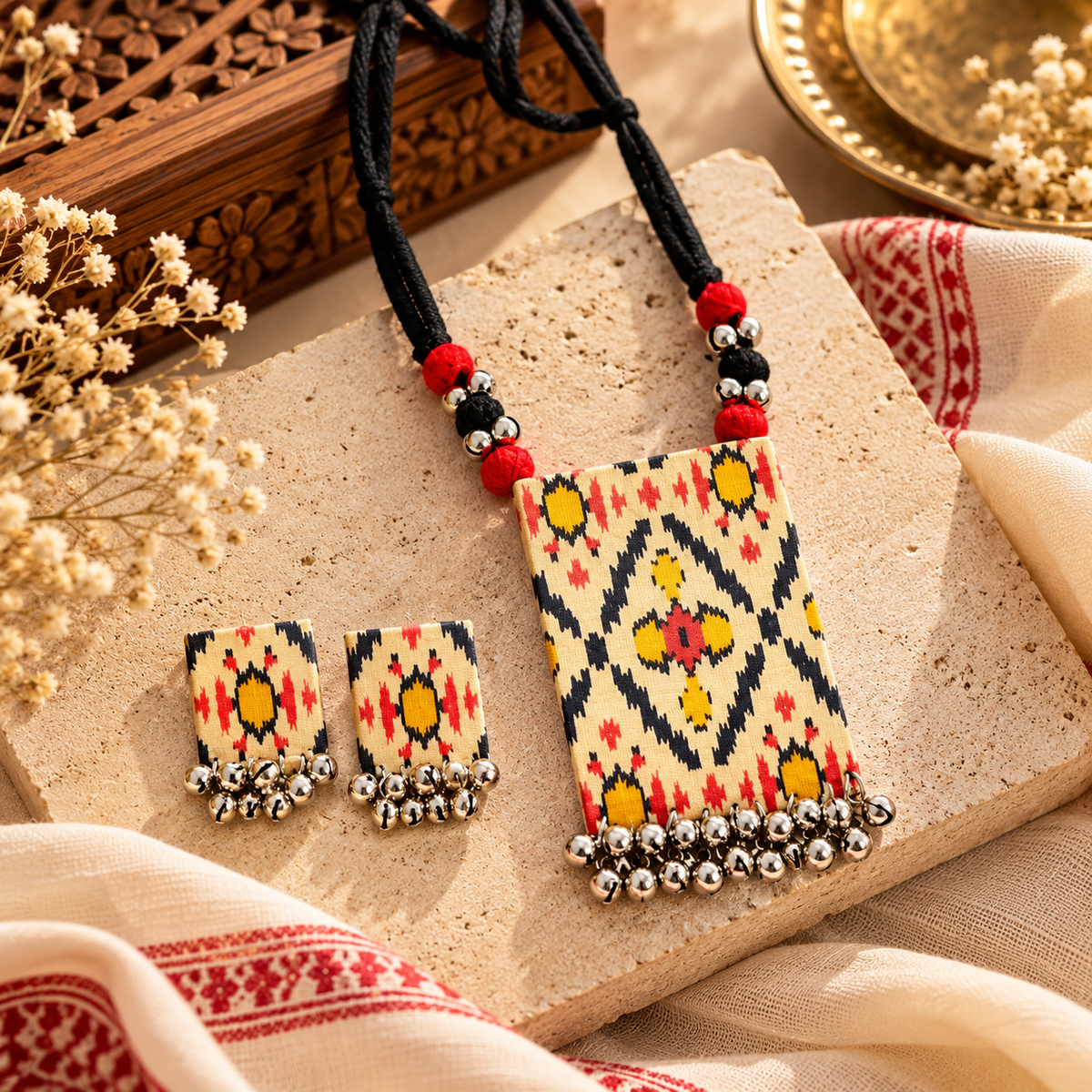 Patola Cream Set
