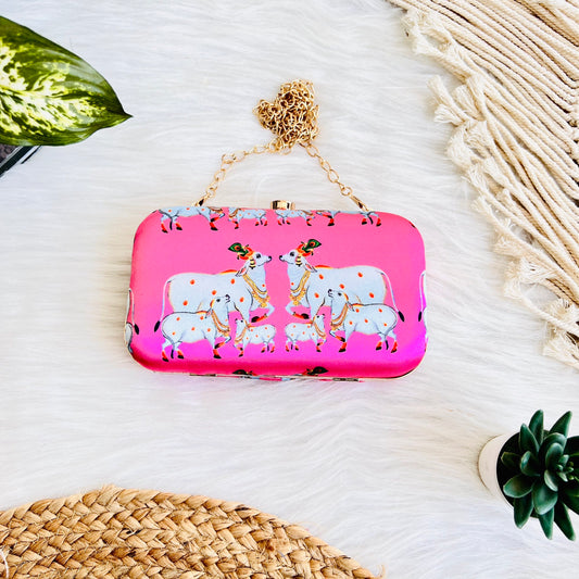 Cow Clutch Pink
