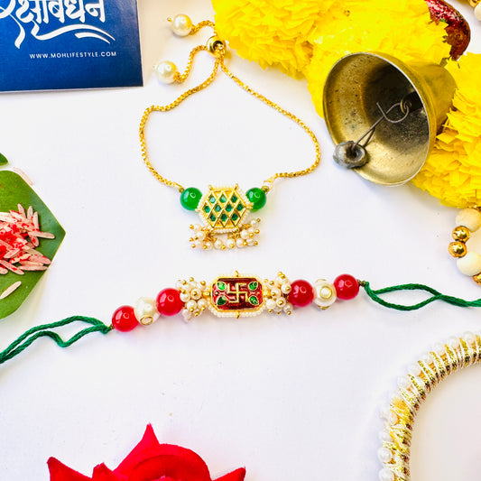 Swastik Rakhi + Lumba