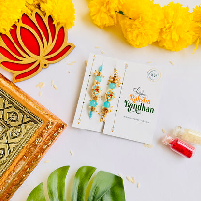 Lotus Cluster Rakhi + Lumba