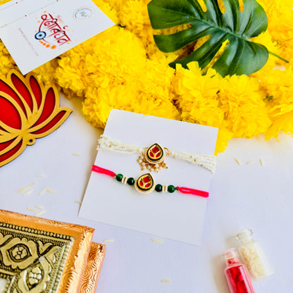 Vibrant Beaded Rakhi + Lumba