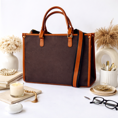 Brown Canvas Tote Bag